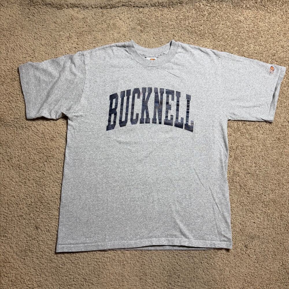 Vintage 90s Bucknell‎ University T Shirt Mens sz XL gray NCAA Bison